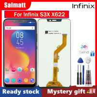 Salmatt จอ LCD ของแท้สำหรับ Infinix เปลี่ยนชิ้นส่วนจอสัมผัสแอลซีดีของเครื่องแปลงดิจิทัล S3X X622