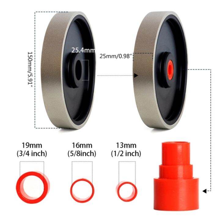 6นิ้ว-diamond-sanding-discs-80-150-400-1000-2000-3000-cbn-grinding-wheel-for-die-grinder-แผ่นขัดพื้นผิว