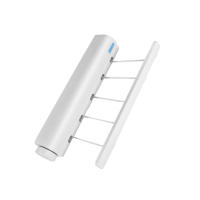 Retractable Indoor Clothes Hanger Rope Wall Mounted Hanger Drying Towel Rack Flexible Clothesline Bathroom Clothes Dryer