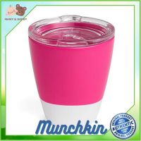 Munchkin : MNK21178 แก้วน้ำ Splash Cup - 1pk (Pink) ถ้วยหัดดื่ม แก้วหัดดื่ม ช้อมส้อมเด็ก ชุดจานเด็ก จานชามเด็ก ชุดถ้วยจานเด็ก ชุดจานชามเด็ก Mamy and Buddy