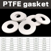 ปะเก็น PTFE แบบ DN15-DN80ทนต่ออุณหภูมิสูงเทฟลอนหน้าแปลนพลาสติกปะเก็นแผ่นปะเก็นแบนชนิดโอ