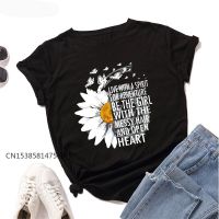 Soft Premium T Shirt Women Summer Shirts New Daisy Letters Printed TShirt Women Crew Neck Short Sleeve Tees Casual Top