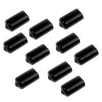 10 Pieces Snooker Cue Stick Tip Protective Cover Case Black Snooker Cue Accessories