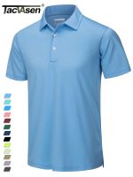 TACVASEN Summer Casual T-shirts Mens Short Sleeve Polo Shirts Button Down Work Shirts Quick Dry Tee Sports Fishing Golf Pullover