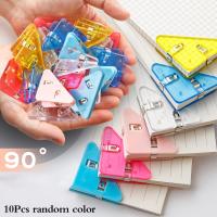 10pc File Triangle Corner Clips Simple Transparent Book Corner Clip Page Holder Paper Clip File Index Photo Clamp Desk Organizer