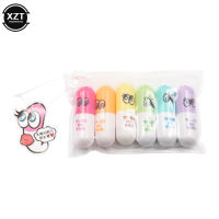 6 Pcs/lot Capsules Highlighter Vitamin Pill Highlight Marker Color Pens Kids Children Stationery Office School Supplies-Yuerek