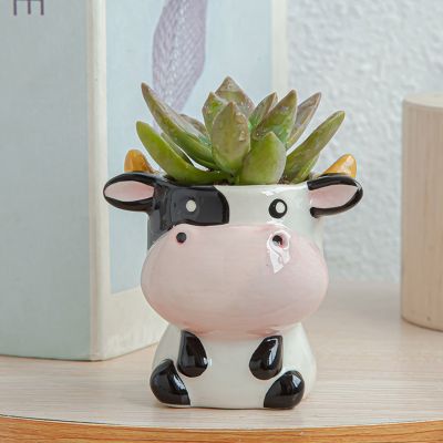 Flower Pot Cute Animal Pot Ceramic Succulent Plant Pot Cactus Potted Planting Bonsai Pots Set Garden Pots Planters Flowerpots