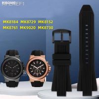 ถึงข้อเท้า☞สายนาฬิกายางคุณภาพสูงสำหรับ Michael Kors MK8492 MK8295 MK9019 MK9020ผู้ชายสายนาฬิกาซิลิโคน29-13มม