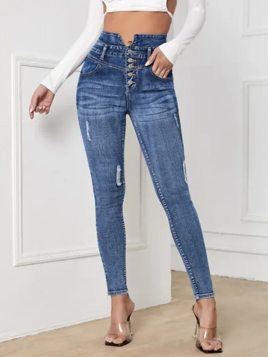 Button Down Skinny Jeans 버튼다운 스키니진 | Lazada PH