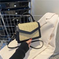 ❡✺♟ Female bag 2022 new fashion leisure brim contracted straw single shoulder bag worn chain weaving puresmall package