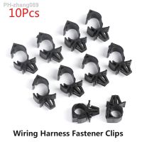 10PCS Durable Car Wiring Harness Fastener Clips Cable Pipe Tie Wrap Cable Clamp Oil Pipe Beam Line Push Mount Retainer Clip