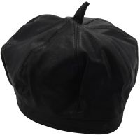 Pu Leather Women Beret Vintage Autumn Winter Female French Hat Korean Pumpkin Hat