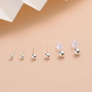 Pure silver hot sale earrings studs