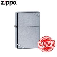 Zippo 267 Street Chrome™ Vintage with Slashes / Made in USA / Boyfriend Gift