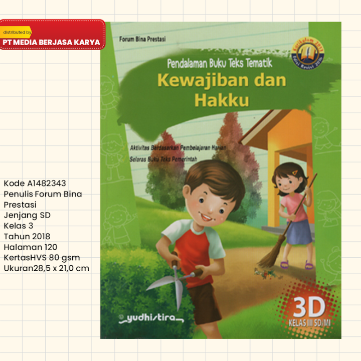 Buku Pendidikan Sekolah Pendalaman Buku Teks / PBT Tematik 3D Kelas 3 ...