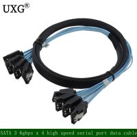 ₪☊✽ Server SAS Cable High quality SATA 3 6Gbps X 4 High speed Serial port Data line 0.5m 1.0m cable