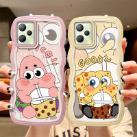 เคสโทรศัพท์ขอบคลื่นน่ารักสำหรับ Realme C21Y / C25Y / C35 / C15 / C11 / C12 / C17 / C2 / C20 / C30/C33 / OPPO A1K การ์ตูนปลาดาวแพททริก SpongeBob เคสโทรศัพท์ซองนุ่มกันกระแทก