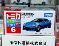 FL2 โมเดลรถซูบารุบีอาร์ซีขนาดเล็ก โทมิก้า ขนาดเล็ก 6.5 ซม ? Tomica First Lot 2017 No.6 Subaru BRZ 1/60 ใหม่กล่องสวยในซีล สินค้าลิขสิทธิ์แท้ พร้อมจัดส่ง