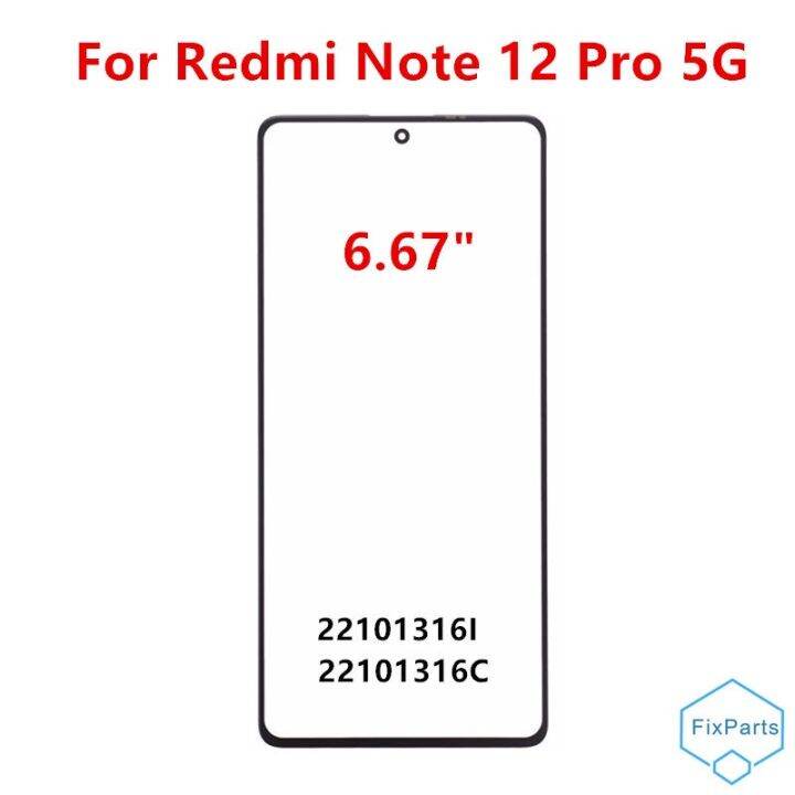 หน้าจอด้านนอก3ชิ้นสำหรับ-xiaomi-redmi-note-12-pro-plus-การค้นพบความเร็วหน้าจอสัมผัสหน้าที่หุ้มเครื่องอะไหล่แก้วแสดงผล-lcd-oca