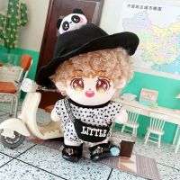 [COD] Cotton doll 20cm centimeter baby clothes star normal body fat naked dot panda three-piece set