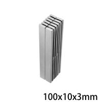 1 20PCS 100x10x3 Super Strong Magnetic Magnets Length 100mm Permanent Neodymium Magnet 100x10x3mm Longer Sheet Magnet 100x10x3