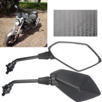 2PCS Motorcycle Rearview Mirror 8mm 10mm Electric Dirt Pit Bike Motorbike Carbon Fiber Moto Equipments Modified Part Accessories Mirrors