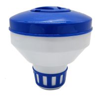 1 PCS Deluxe Pool Chlorine Floater Dispenser Inground &amp; Above Ground Swimming Pools Blue&amp;White