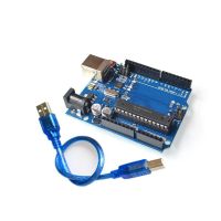 high quality One set For UNO R3 Official Box ATMEGA16U2+MEGA328P Chip For Arduino For UNO R3 Development board + USB CABLE WATTY Electronics