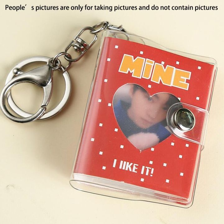 mini-2-inch-photo-album-with-keychain-love-glitter-transparent-star-collection-photo-sticker-album-storage-book-backpack-pendant-photo-albums