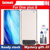 Salmatt หน้าจอ LCD TFT สำหรับ OnePlus 8สัมผัสหน้าจอ LCD หน้าจอดิจิตอลแทนการประกอบสำหรับ OnePlus 8 IN2013, IN2017, IN2010,หน้าจอ IN2019จอแสดงผล TFT LCD หน้าจอ LCD TFT