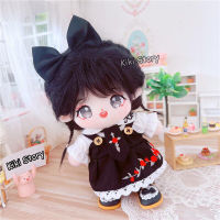 Genuine 20CM Doll Clothes Set Replaceable Dress Black Rose Plush Toy Accessories K-Pop Idol Aespa KARINA Lisa Jisoo Kep1er IVE AOA  Fans Gift