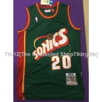 ۩✵✢ new men Seattle Supersonics 20 Gary Payton SONICS embroidery basketball jerseys jersey retro green