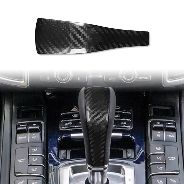 car-gear-shift-knob-cover-carbon-fiber-look-for-porsche-cayenne-958-2011-2012-2013-2014-2015-2016-2017-auto-interior-accessories