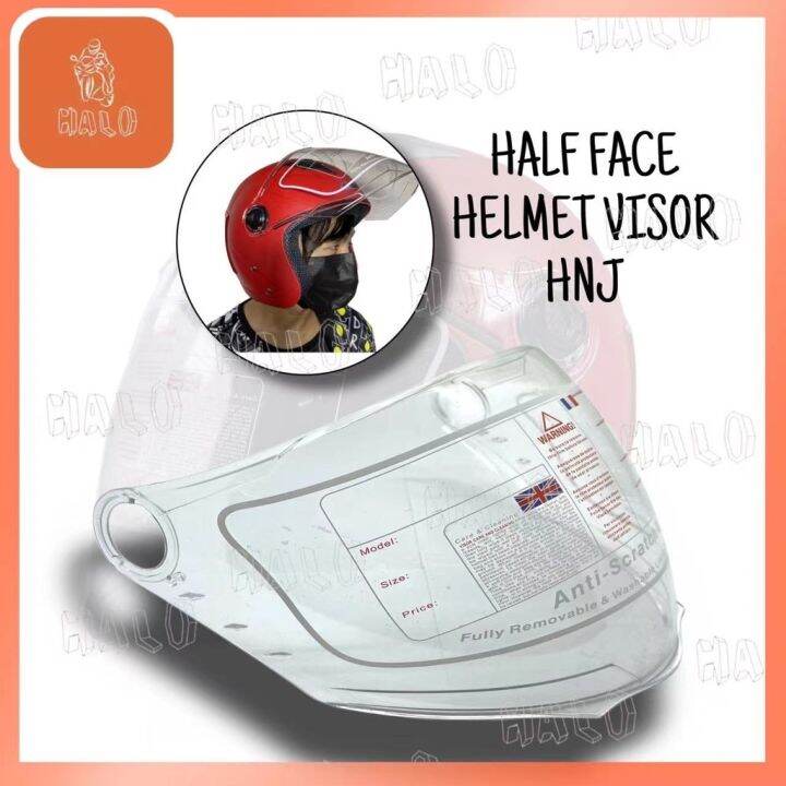 [HALO MOTOR] MOTORCYCLE A4001 HNJ HALF FACE HELMET VISOR Helmets and