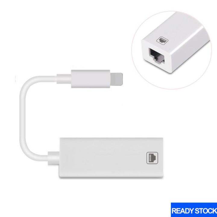 Amorus Bộ Chuyển Đổi Mạng Có Dây Lightning Sang RJ45 Ethernet LAN Cáp Mạng  100Mbps Cho iPhone iPad 