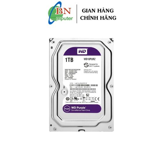 Ổ cứng hdd western 1tb chuyên dụng camera, ổ cứng dành cho đầu ghi camera - ảnh sản phẩm 1