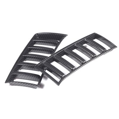 Car Carbon Fiber Black ABS Front Bumper Intake Grill Decoration Cover Trim Stickers for Toyota Tundra 2022 2023 Parts