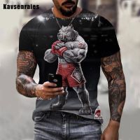 2022 Summer Hot Sale Boxing Dog 3D Printed T-shirt Unisex Short-sleeved O-neck T-shirt Fashion Sportswear Oversized T Shirt