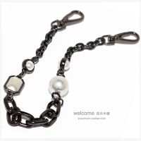 Pearl bag hanging accessories with chain pendant bag chain bag side pendant bag chain metal bag chain decorative chain 【APR】