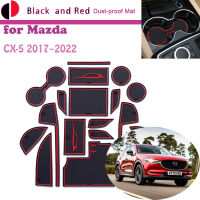 ยางประตู Groove Mat สำหรับ Mazda CX-5 CX5 CX 5 KF 2017 ~ 2022 2018 Cushion Gate Storage Slot Coaster Dust-Proof รถสติกเกอร์ Pad