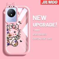 เคส JIUMOO เคสสำหรับ VIVO Y02 Y11 Y02A 2023เคสโทรศัพท์ลายการ์ตูนแฟชั่น Hello Kitty เคสโทรศัพท์กันกระแทกแบบใสนิ่มสีสันสดใสรูปมอนสเตอร์ตัวเล็กๆป้องกันเลนส์กล้องเคสใสซิลิโคน