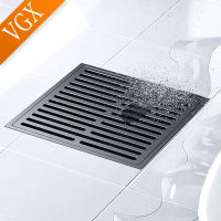 VGX ss Floor Drain Stripe Anti-Odor Drain Valve Cover Shower Trap Drains Kitchen Bathroom Laundry Room Bathroom Accessories