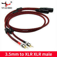 1คู่3.5มิลลิเมตรชายกับชายไฮไฟสายสัญญาณเสียง XLR เคเบิ้ลสเตอริโอระดับไฮเอนด์3.5เสริมเพื่อคู่ XLR สายสัญญาณเสียงอะแดปเตอร์