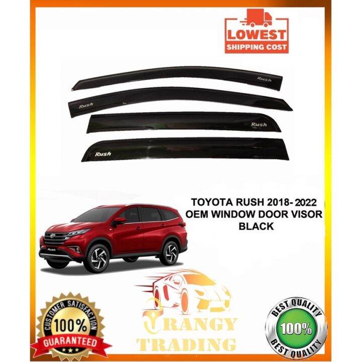 Toyota Rush 2018 to 2023 Window door visor black INJECTION TYPE / OEM ...