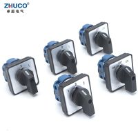 【YD】 ZHUCO SZW26/LW26-20 OFF-ON ON-OFF-ON 012 20A 660V 1 Pole Selector Cam Changeover 64X64 48X48 mm Panel Mount