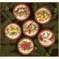 Amishop Top Quality Lovely Hot Sell Counted Cross Stitch Kit Old World Holiday Ornaments Ornament Dim 08813