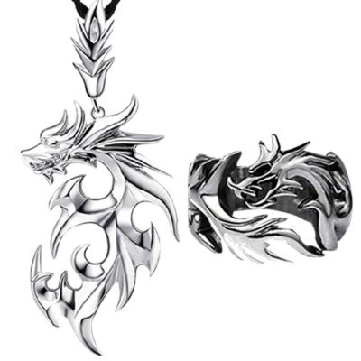 [dragon necklace dragon ring a price] China national wind fire personality suit men and women