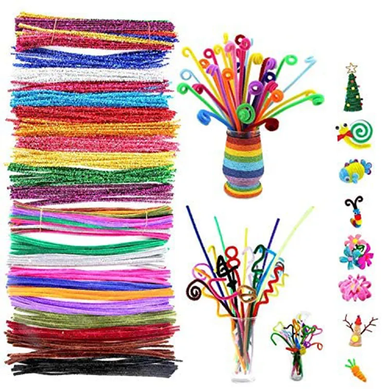 200Pcs Pipe Cleaners Chenille Stems Kids DIY Craft Educational