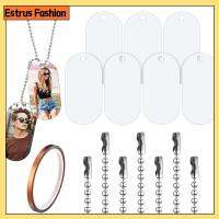 ESTRUS FASHION 7 PCS วงรีทรงรี ป้ายสุนัขเปล่า ว่างเปล่าไม่มี สีขาวขาว ป้ายติดสัตว์เลี้ยง งานฝีมือดีไอวาย การระเหิดของ ป้ายโลหะสำหรับตกแต่ง ตกแต่งด้วยการตกแต่ง