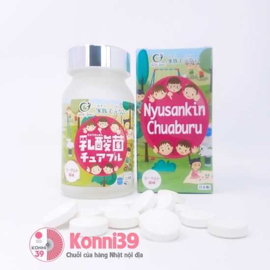 Kẹo lợi khuẩn chống biếng ăn vị sữa chua genkifami 30v - hàng nhật nội địa - ảnh sản phẩm 1